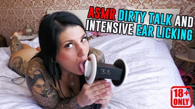 ASMR Dirty Talk and intensive Ear Licking !