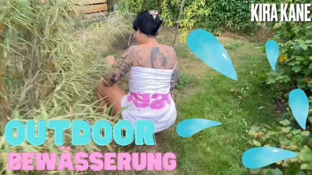 Wasser marsch! Heftiger Gartenpiss!